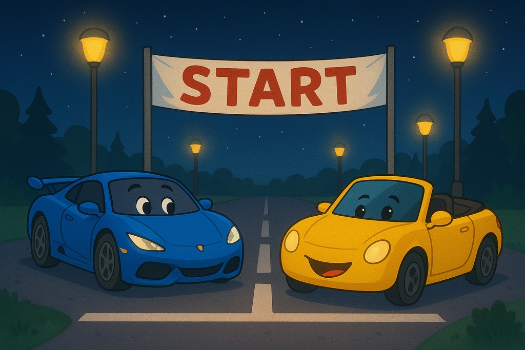 Турбо и Лолли. Вечерняя гонка